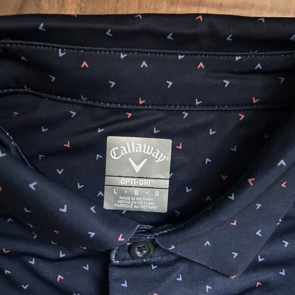 Callaway Golf Polo Opti-Dri Blue Shirt Large - Picture 3 of 4